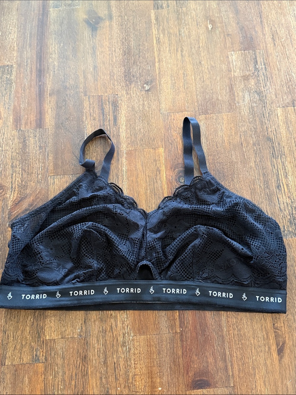 torrid Black Lace Logo Band Bralette